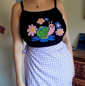Snail Sweater Cropped Tank